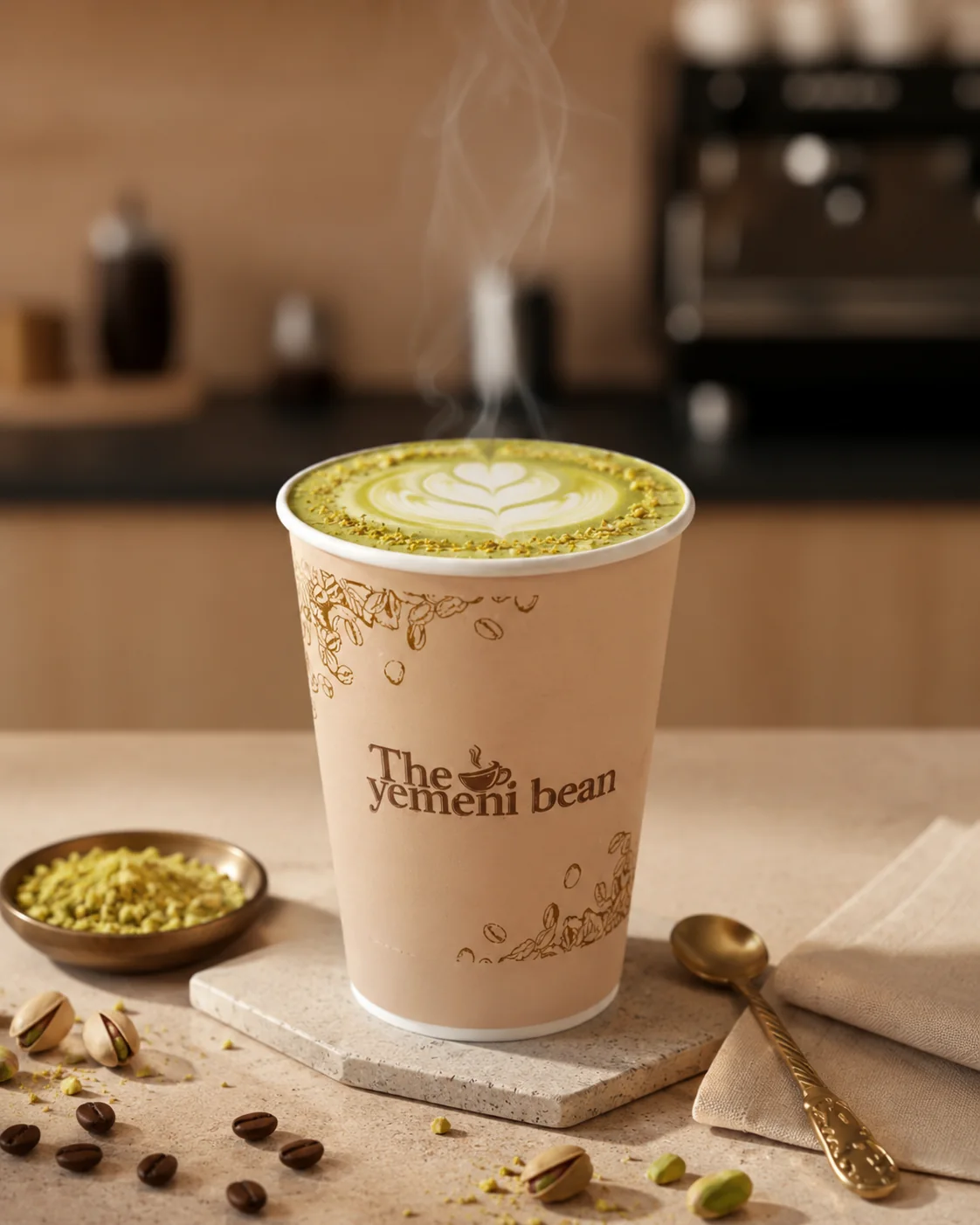 Pistachio latte